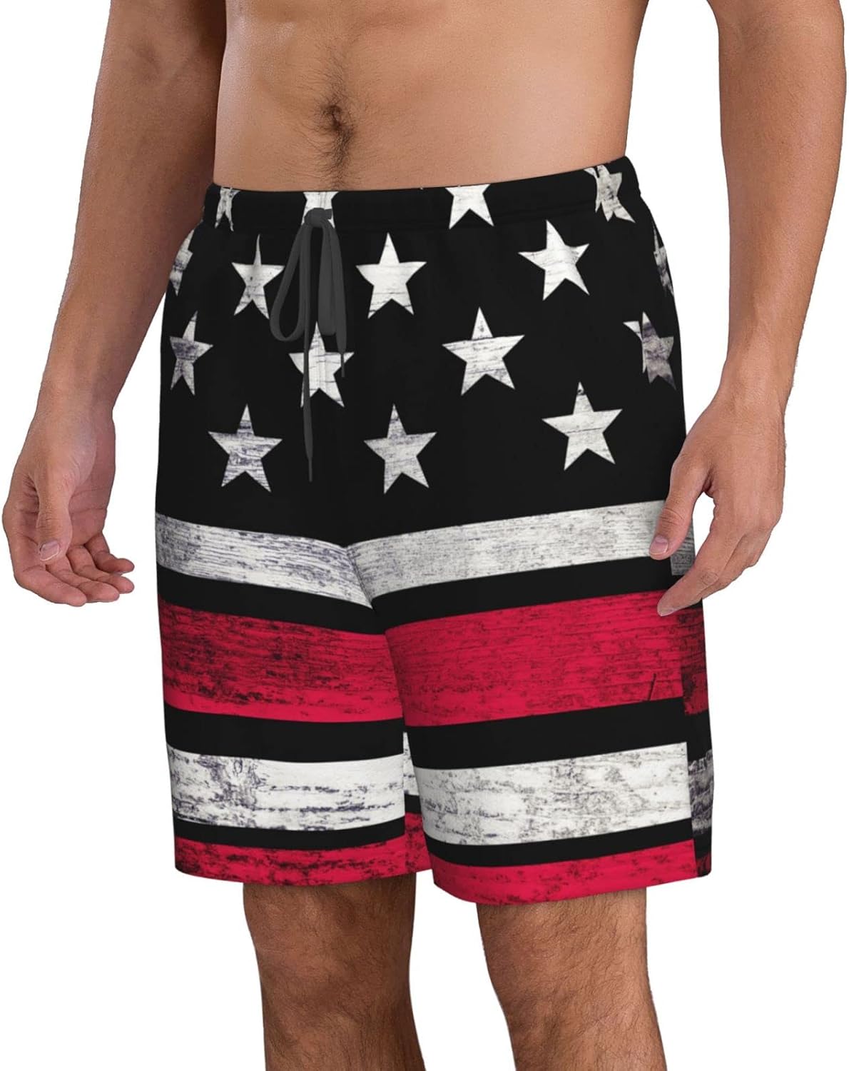 Men's Swim Trunks Beach Board Shorts Quick Dry Swimwear Sports with Pockets - Picture 80 of 99