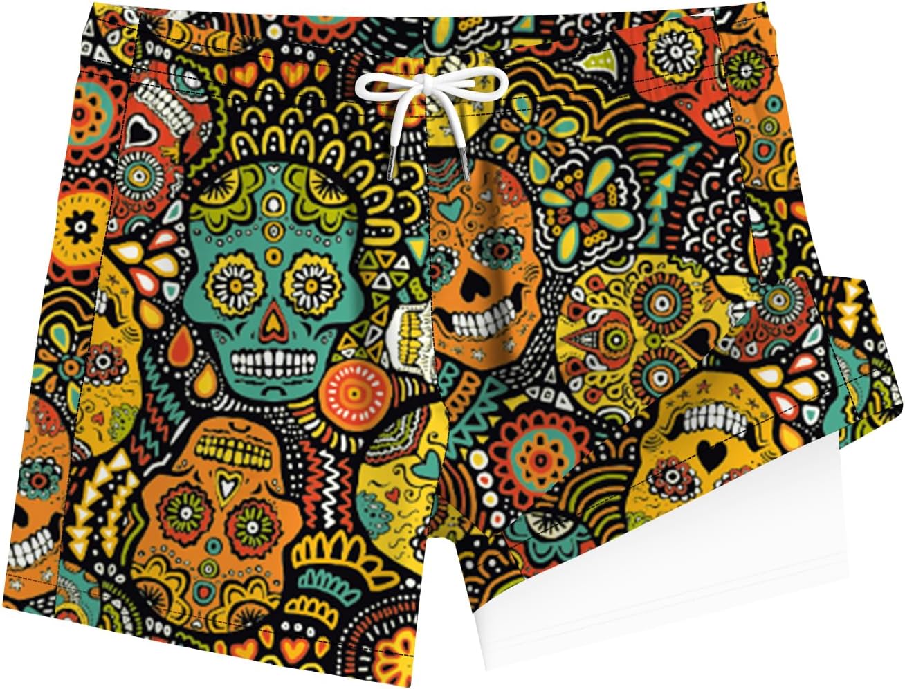 Men's Swim Trunk with Compression Liner Quick Dry Board Shorts Surf Beach Shorts - Picture 47 of 132