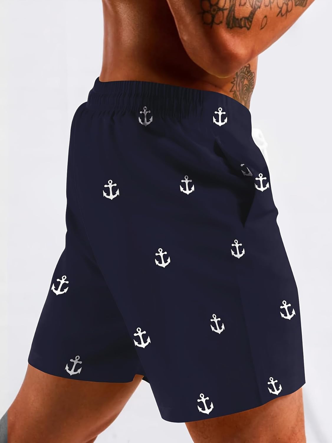 Men's Swim Trunk with Compression Liner Quick Dry Board Shorts Surf Beach Shorts - Picture 53 of 132