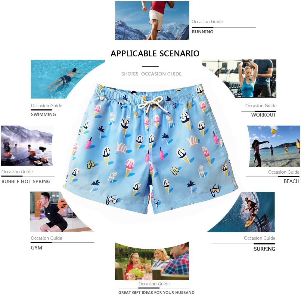 Beach Shorts Swim Trunks Quick Dry Men's Bathing Suit with Mesh Lining - Picture 27 of 111