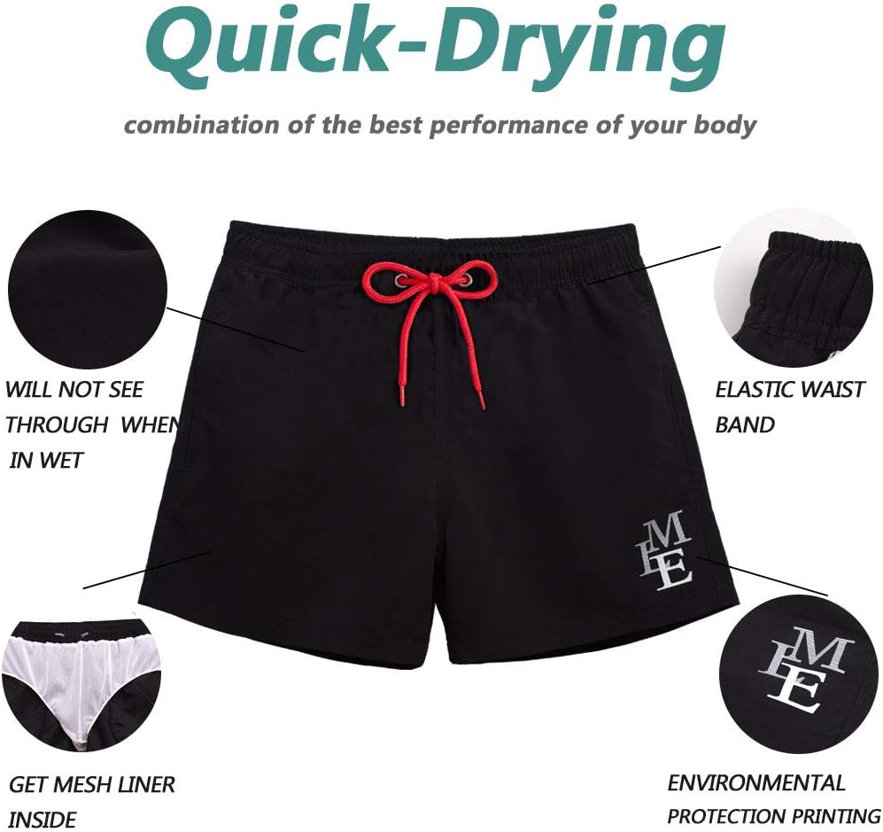 Beach Shorts Swim Trunks Quick Dry Men's Bathing Suit with Mesh Lining - Picture 34 of 111
