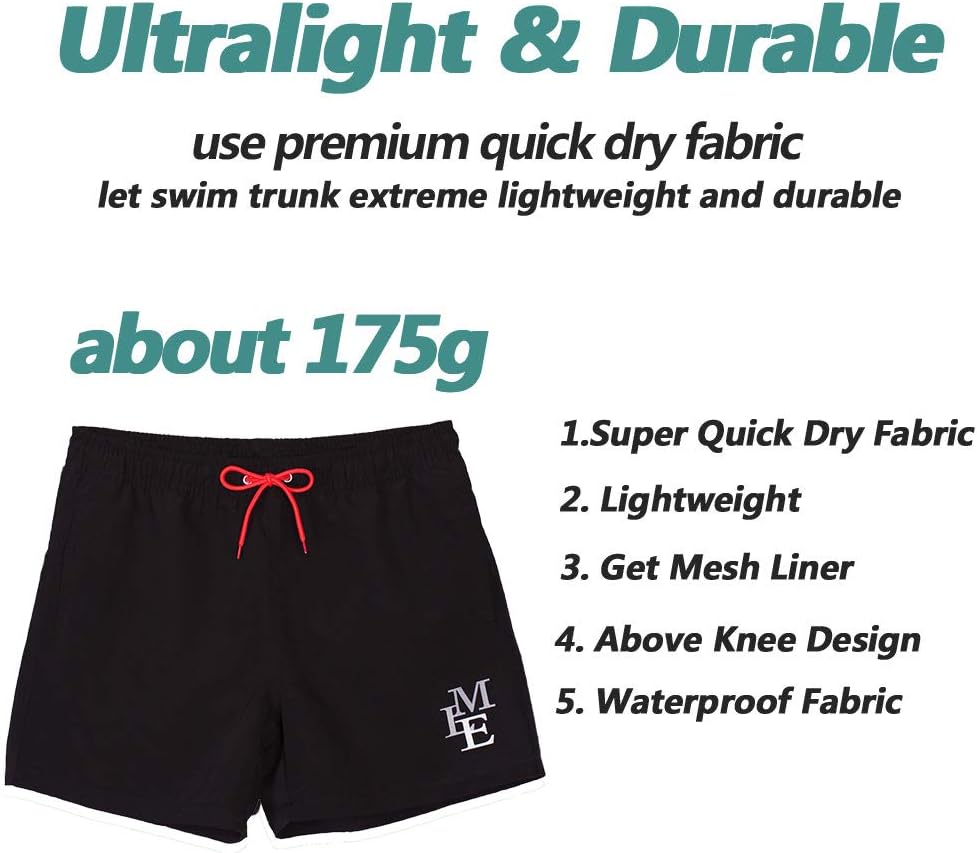 Beach Shorts Swim Trunks Quick Dry Men's Bathing Suit with Mesh Lining - Picture 35 of 111