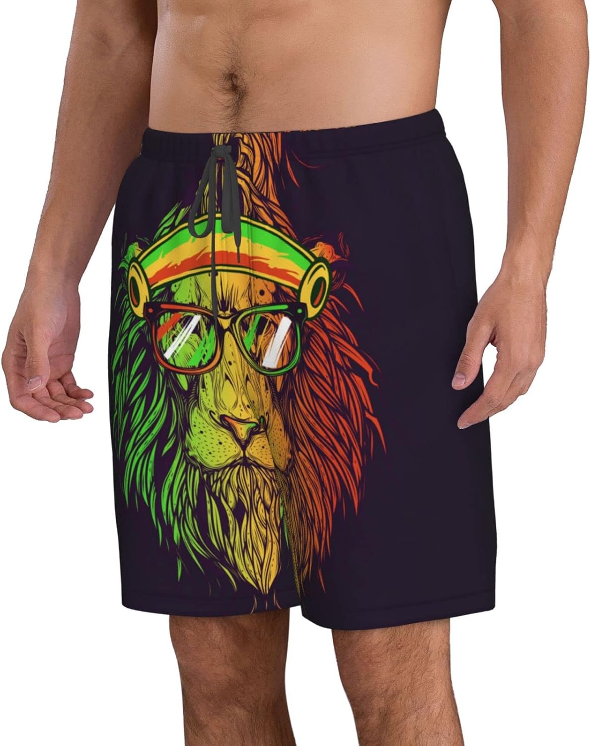Men's Swim Trunks Beach Board Shorts Quick Dry Swimwear Sports with Pockets - Picture 88 of 99