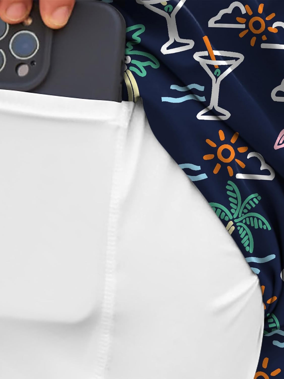 Men's Swim Trunk with Compression Liner Quick Dry Board Shorts Surf Beach Shorts - Picture 84 of 132