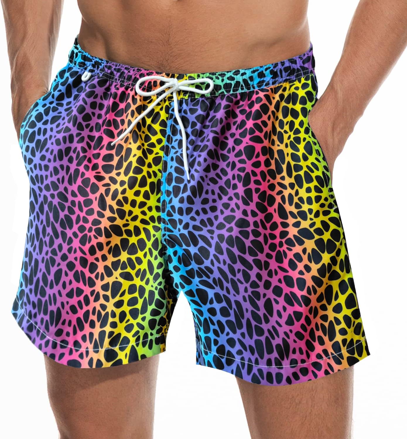 Beach Shorts Swim Trunks Quick Dry Men's Bathing Suit with Mesh Lining - Picture 44 of 111