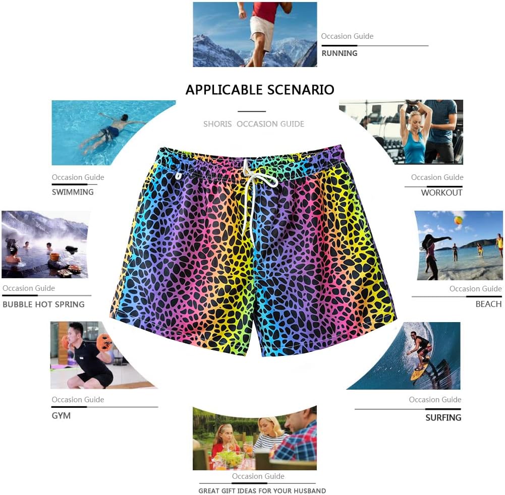 Beach Shorts Swim Trunks Quick Dry Men's Bathing Suit with Mesh Lining - Picture 47 of 111