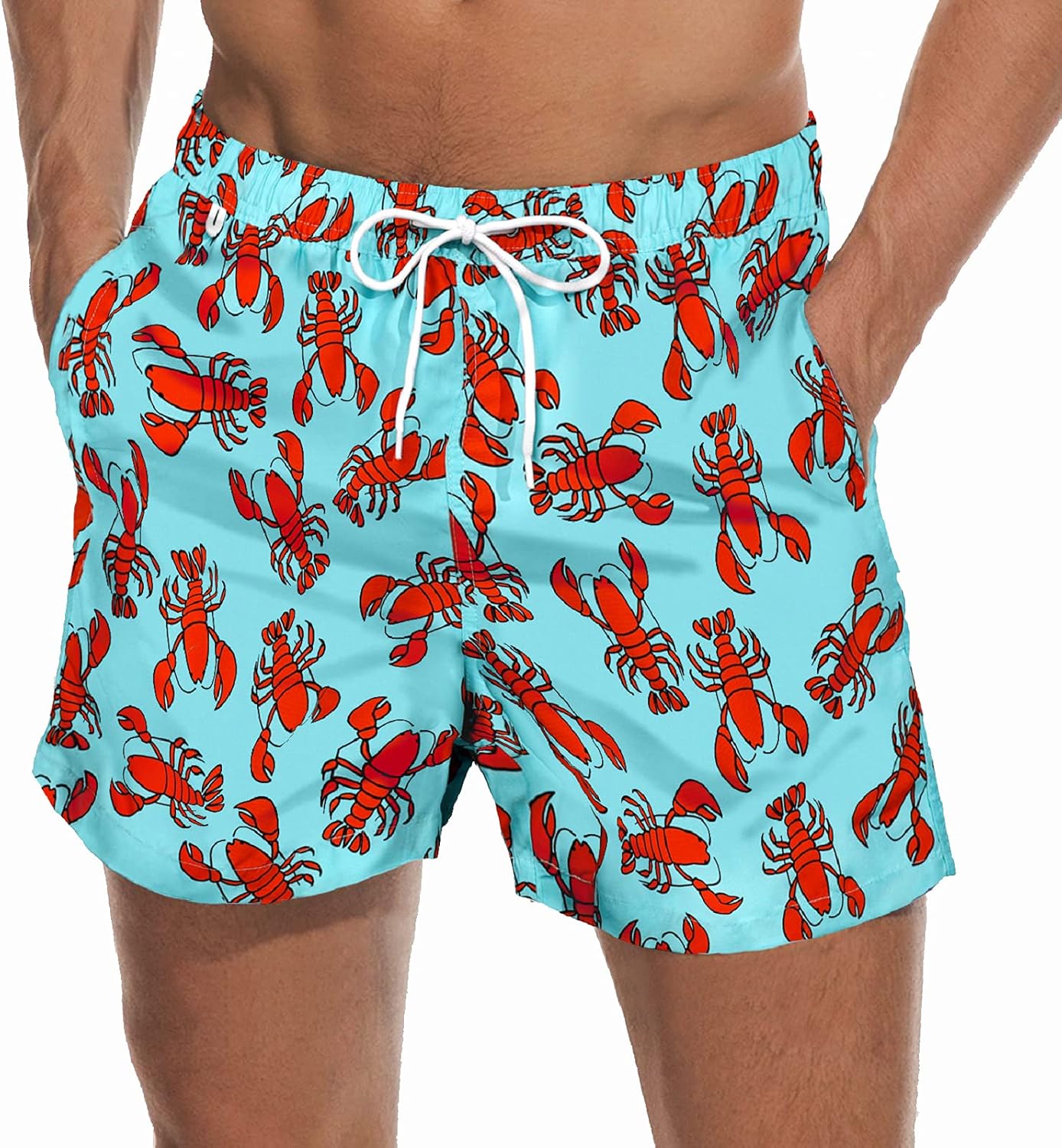 Beach Shorts Swim Trunks Quick Dry Men's Bathing Suit with Mesh Lining - Picture 49 of 111