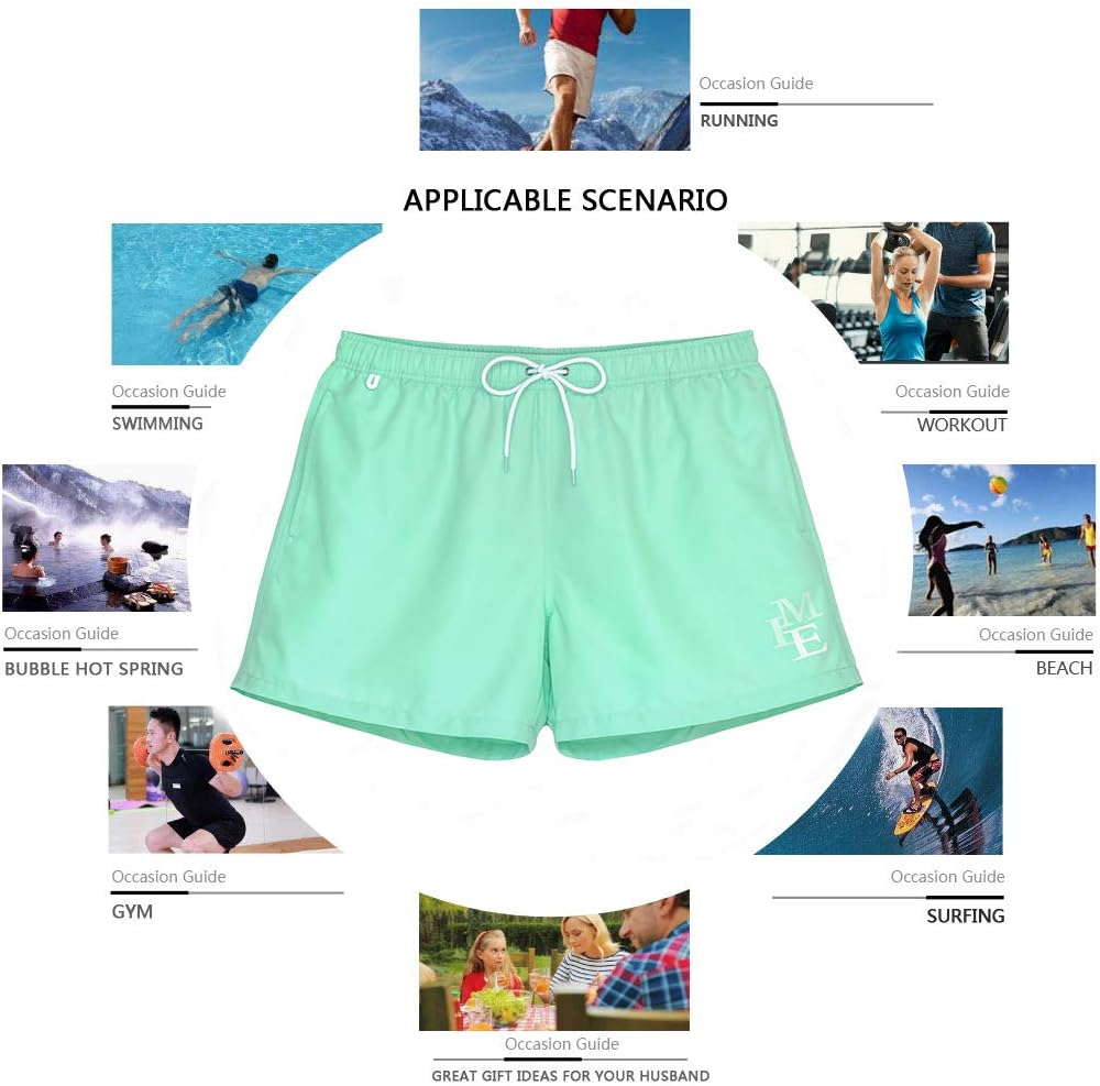 Beach Shorts Swim Trunks Quick Dry Men's Bathing Suit with Mesh Lining - Picture 55 of 111