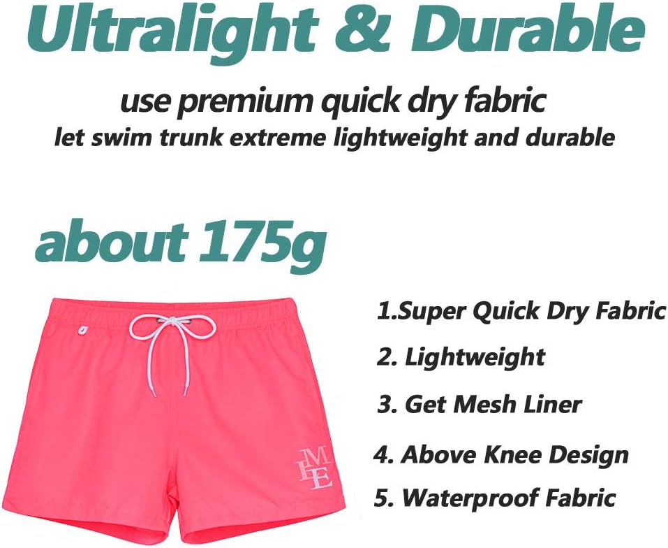 Beach Shorts Swim Trunks Quick Dry Men's Bathing Suit with Mesh Lining - Picture 64 of 111
