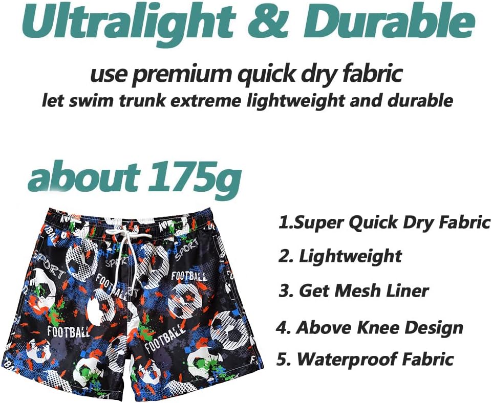 Beach Shorts Swim Trunks Quick Dry Men's Bathing Suit with Mesh Lining - Picture 69 of 111