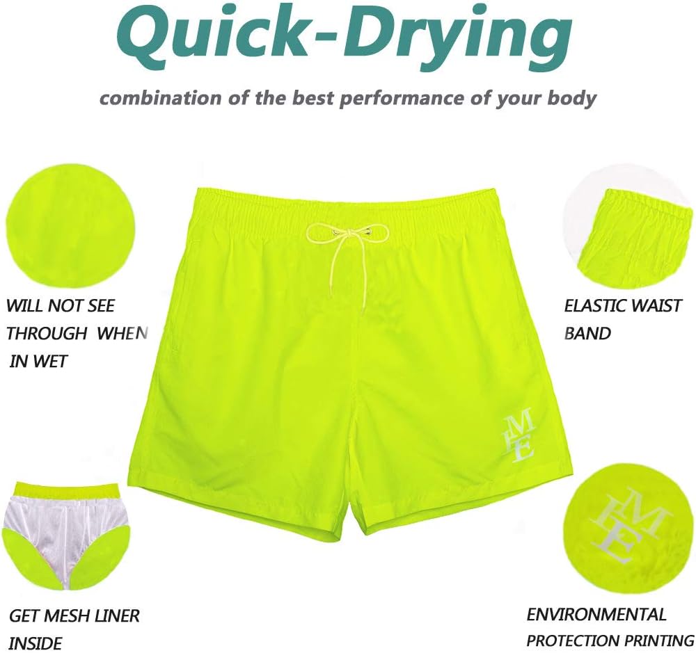 Beach Shorts Swim Trunks Quick Dry Men's Bathing Suit with Mesh Lining - Picture 72 of 111