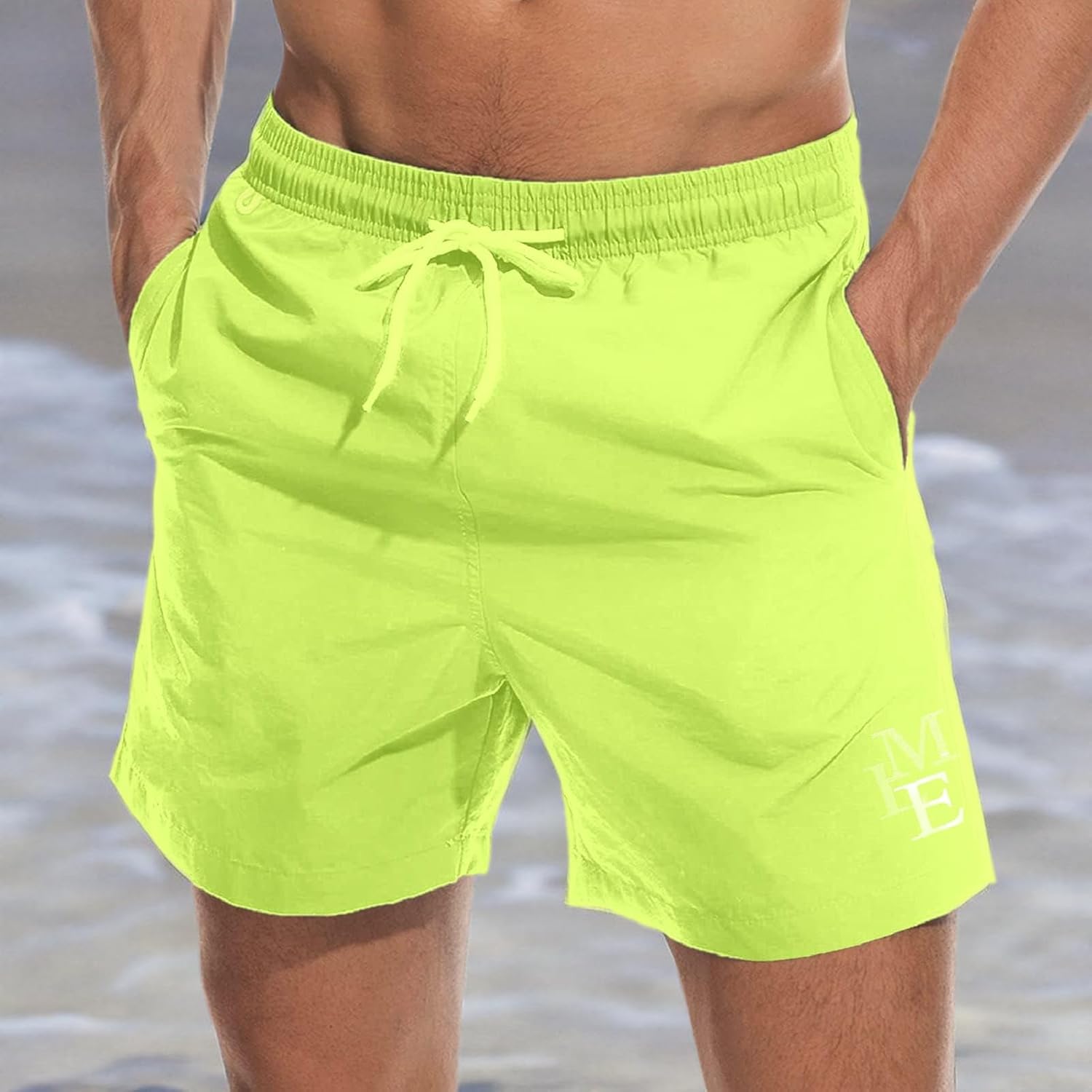 Beach Shorts Swim Trunks Quick Dry Men's Bathing Suit with Mesh Lining - Picture 76 of 111