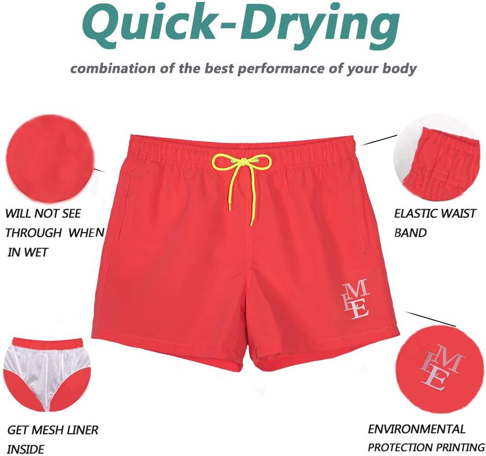 Beach Shorts Swim Trunks Quick Dry Men's Bathing Suit with Mesh Lining - Picture 84 of 111