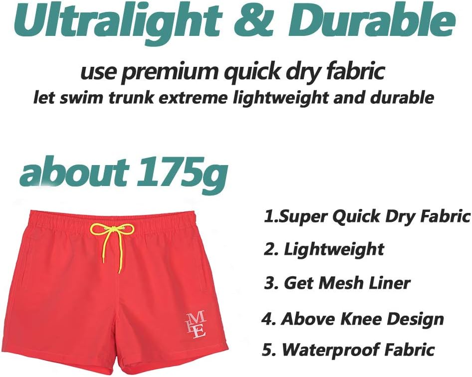 Beach Shorts Swim Trunks Quick Dry Men's Bathing Suit with Mesh Lining - Picture 85 of 111