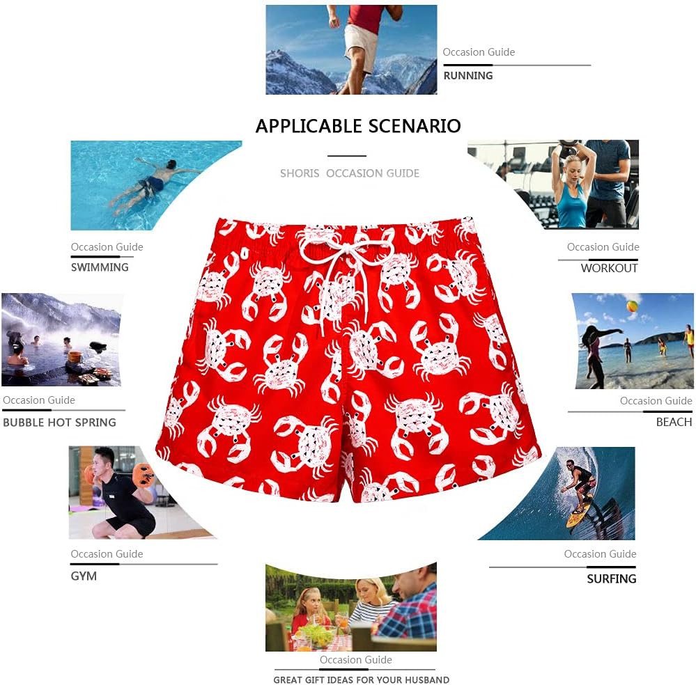 Beach Shorts Swim Trunks Quick Dry Men's Bathing Suit with Mesh Lining - Picture 89 of 111