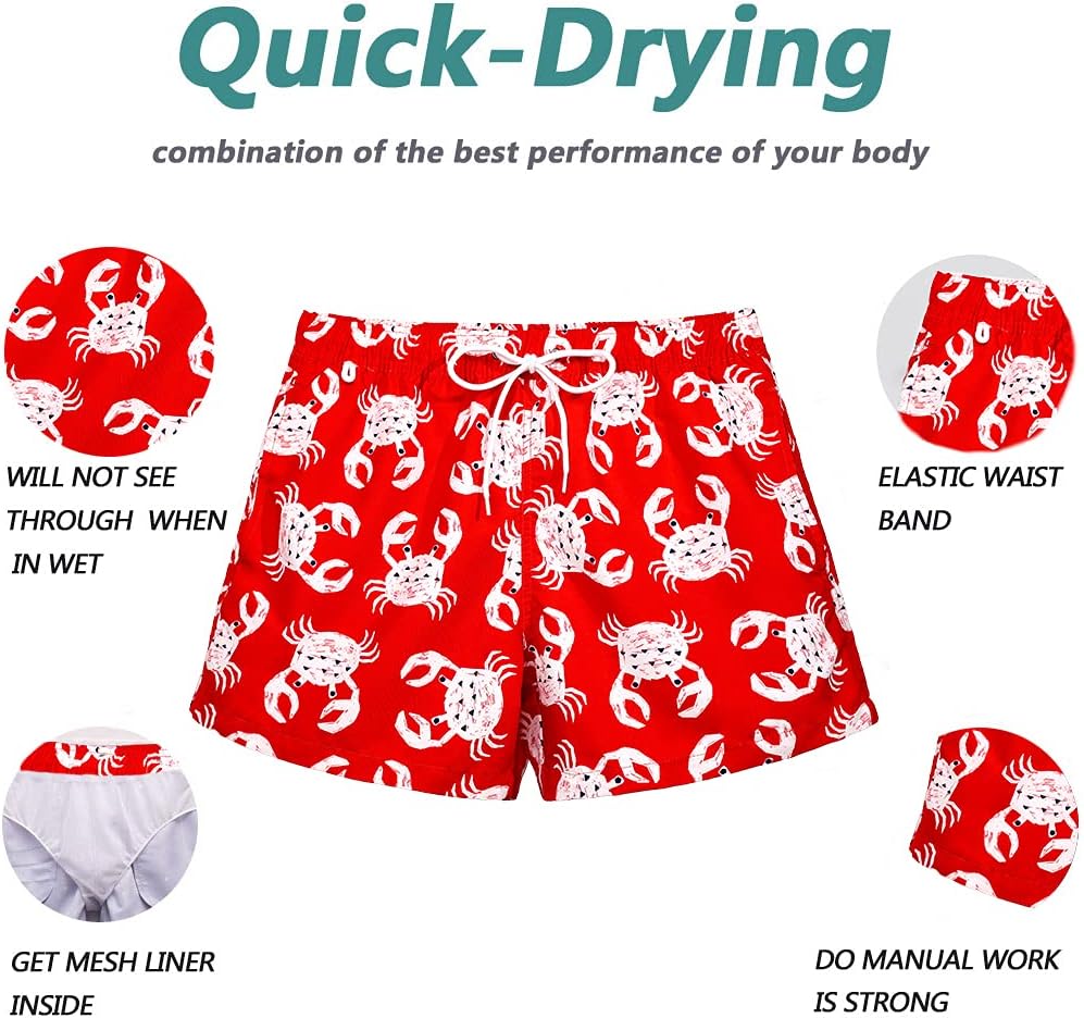 Beach Shorts Swim Trunks Quick Dry Men's Bathing Suit with Mesh Lining - Picture 91 of 111