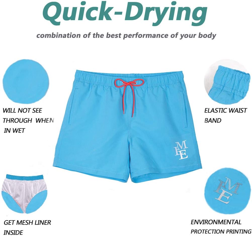 Beach Shorts Swim Trunks Quick Dry Men's Bathing Suit with Mesh Lining - Picture 97 of 111