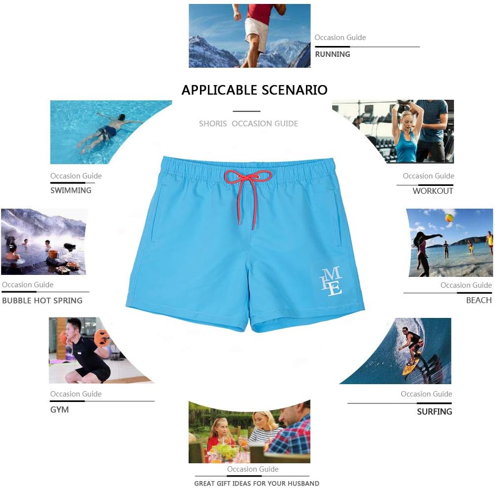 Beach Shorts Swim Trunks Quick Dry Men's Bathing Suit with Mesh Lining - Picture 99 of 111