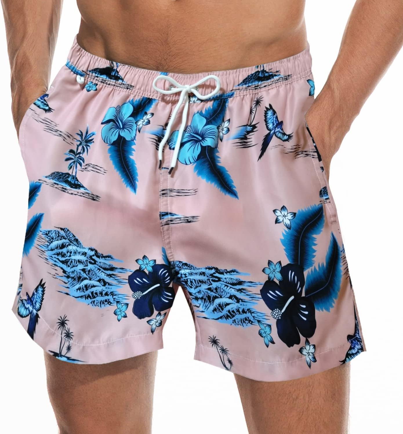 Beach Shorts Swim Trunks Quick Dry Men's Bathing Suit with Mesh Lining - Picture 101 of 111