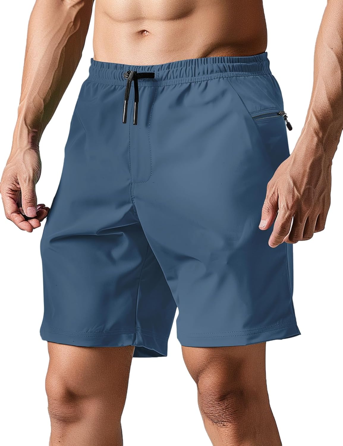Herren Badehose Liner Boardshorts schnelltrocknend Badeshorts mit Reißverschlusstaschen - Bild 45 von 61