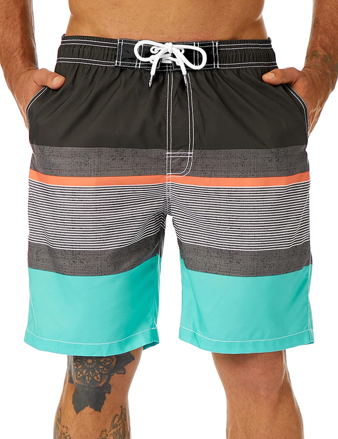 Bañador para hombre de secado rápido boardshorts para hombre, trajes de baño para hombre con forro de malla - Imagen 25 de 127