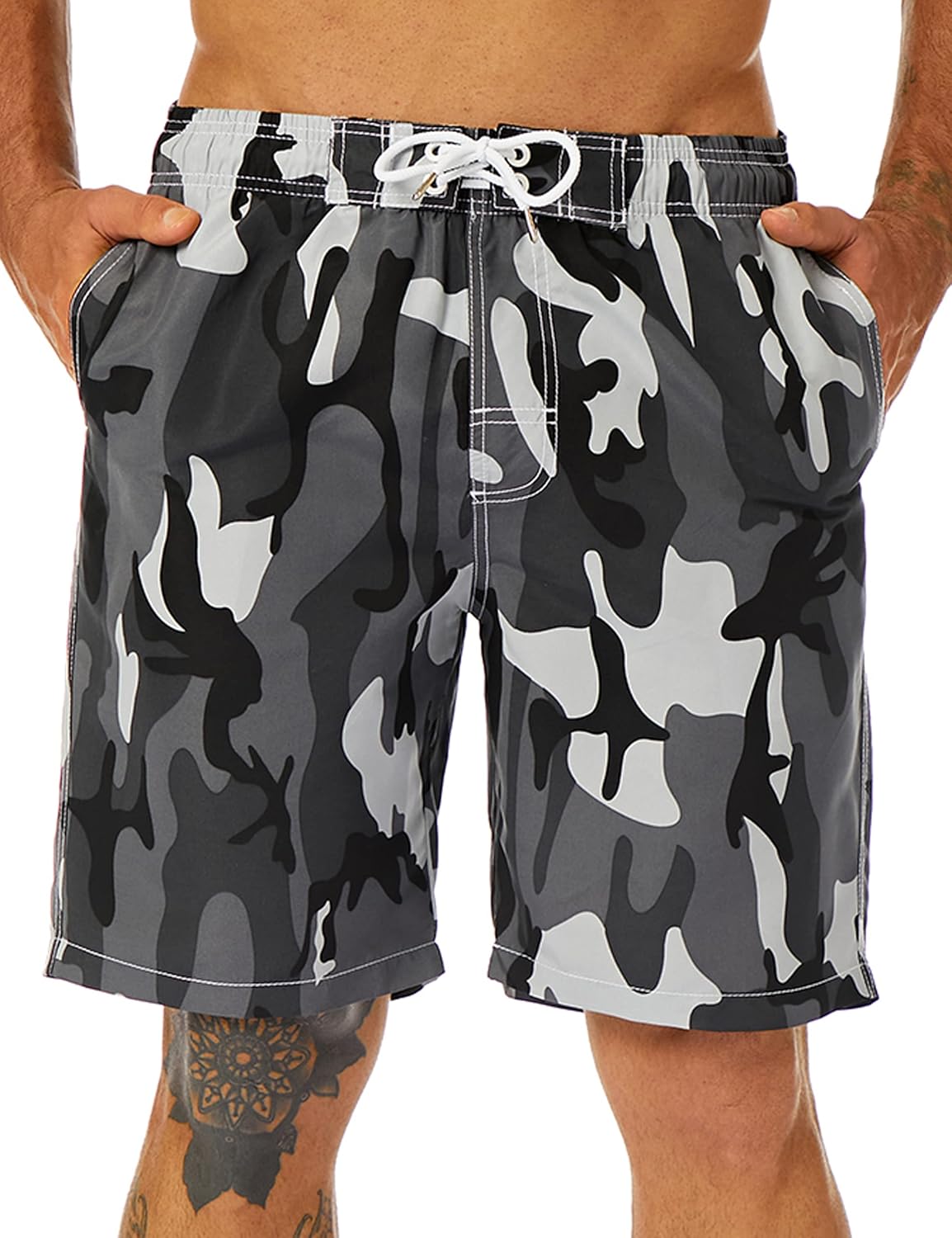 Bañador para hombre de secado rápido boardshorts para hombre, trajes de baño para hombre con forro de malla - Imagen 44 de 127