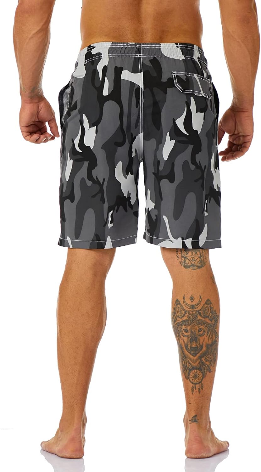 Bañador para hombre de secado rápido boardshorts para hombre, trajes de baño para hombre con forro de malla - Imagen 45 de 127