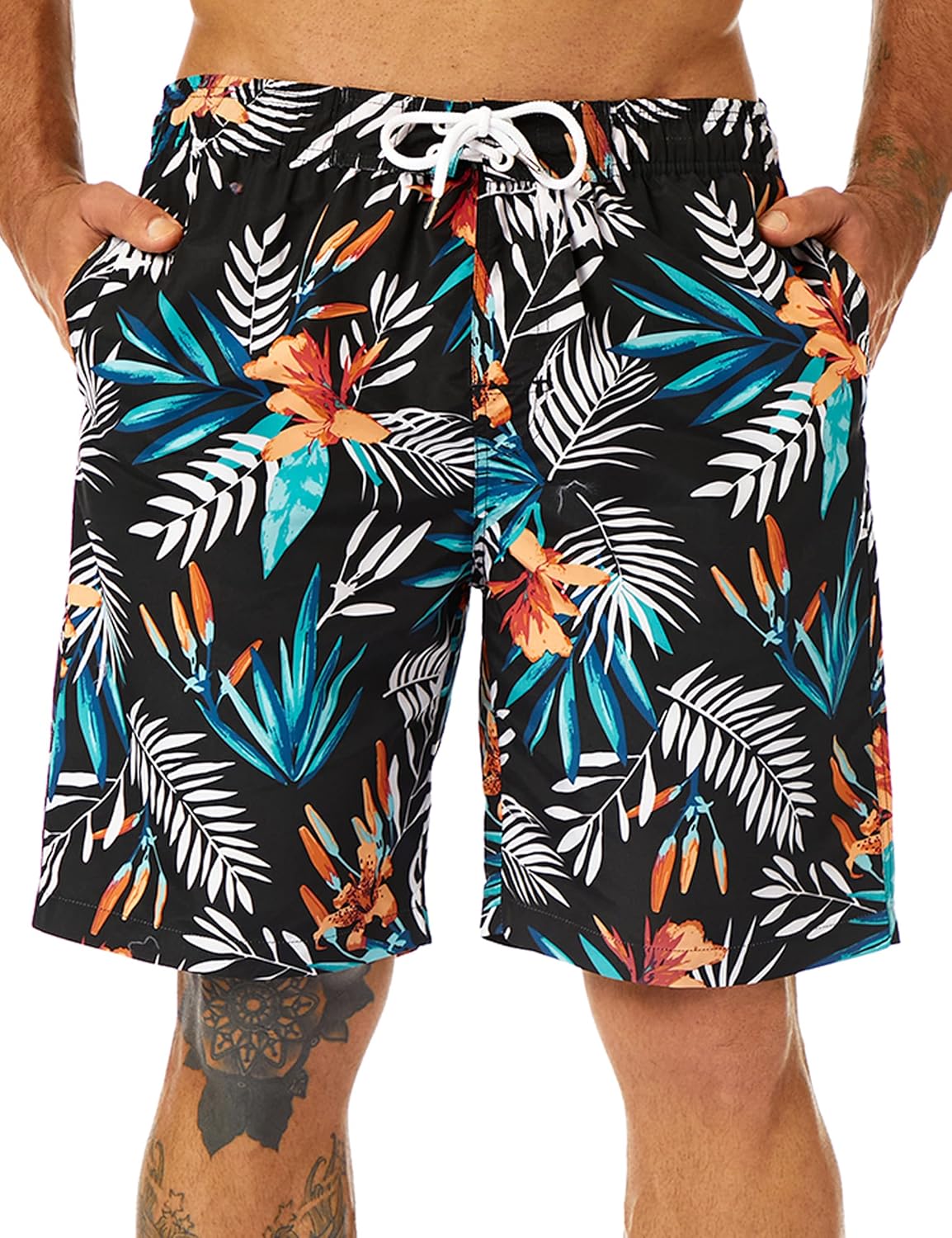 Bañador para hombre de secado rápido boardshorts para hombre, trajes de baño para hombre con forro de malla - Imagen 50 de 127