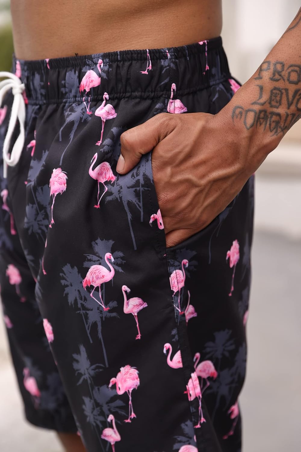 Mens Swim Trunks with Compression Liner 9'' Inseam Quick Dry Swimsuit Shorts - Picture 40 of 155