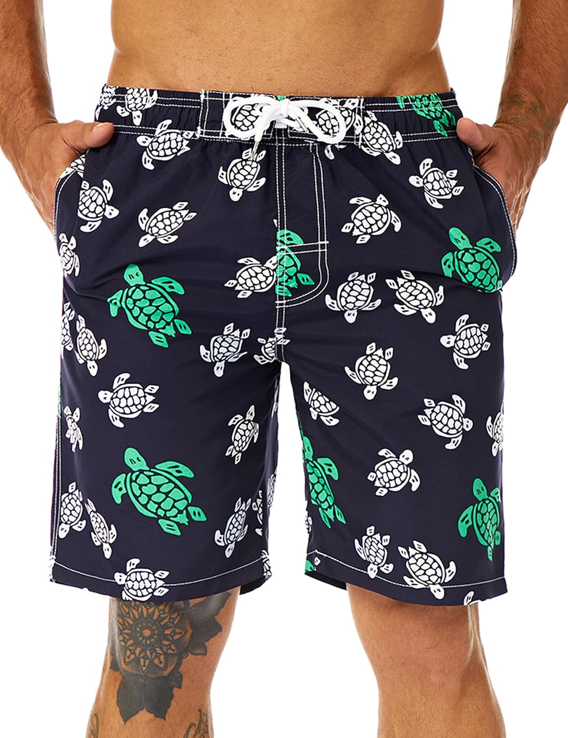 Bañador para hombre de secado rápido boardshorts para hombre, trajes de baño para hombre con forro de malla - Imagen 52 de 127