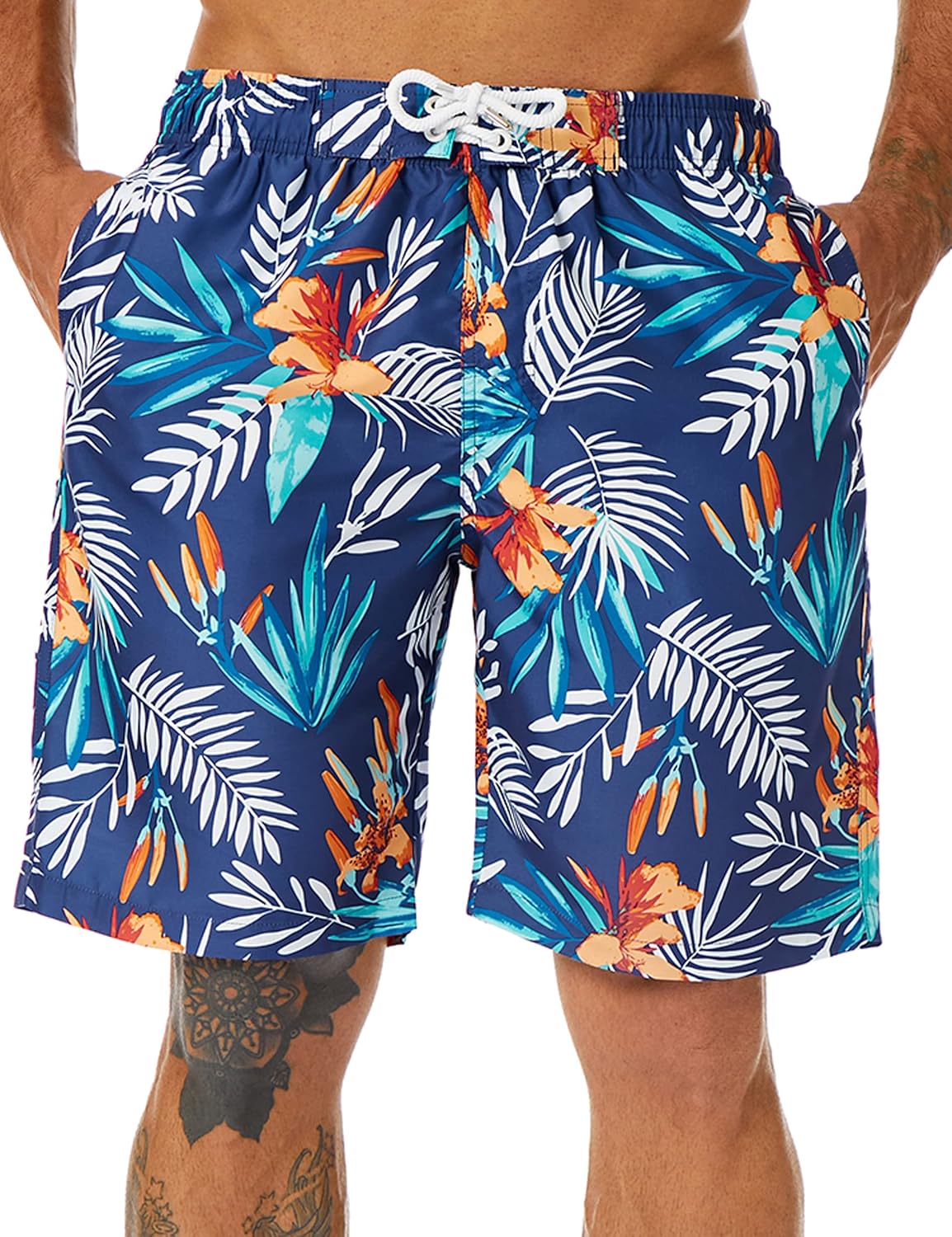Bañador para hombre de secado rápido boardshorts para hombre, trajes de baño para hombre con forro de malla - Imagen 62 de 127
