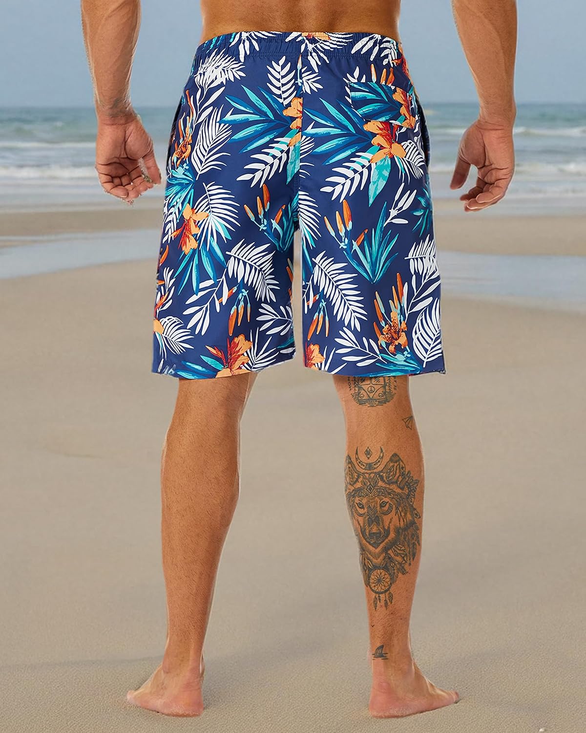 Bañador para hombre de secado rápido boardshorts para hombre, trajes de baño para hombre con forro de malla - Imagen 64 de 127