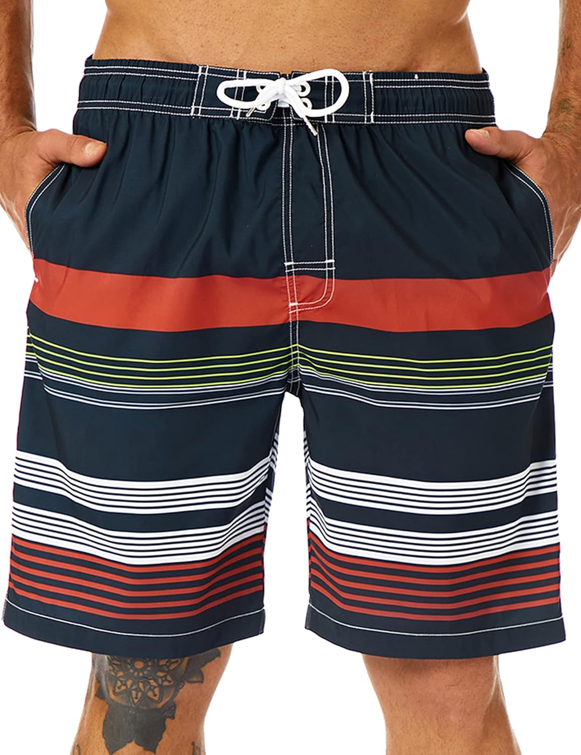 Bañador para hombre de secado rápido boardshorts para hombre, trajes de baño para hombre con forro de malla - Imagen 79 de 127