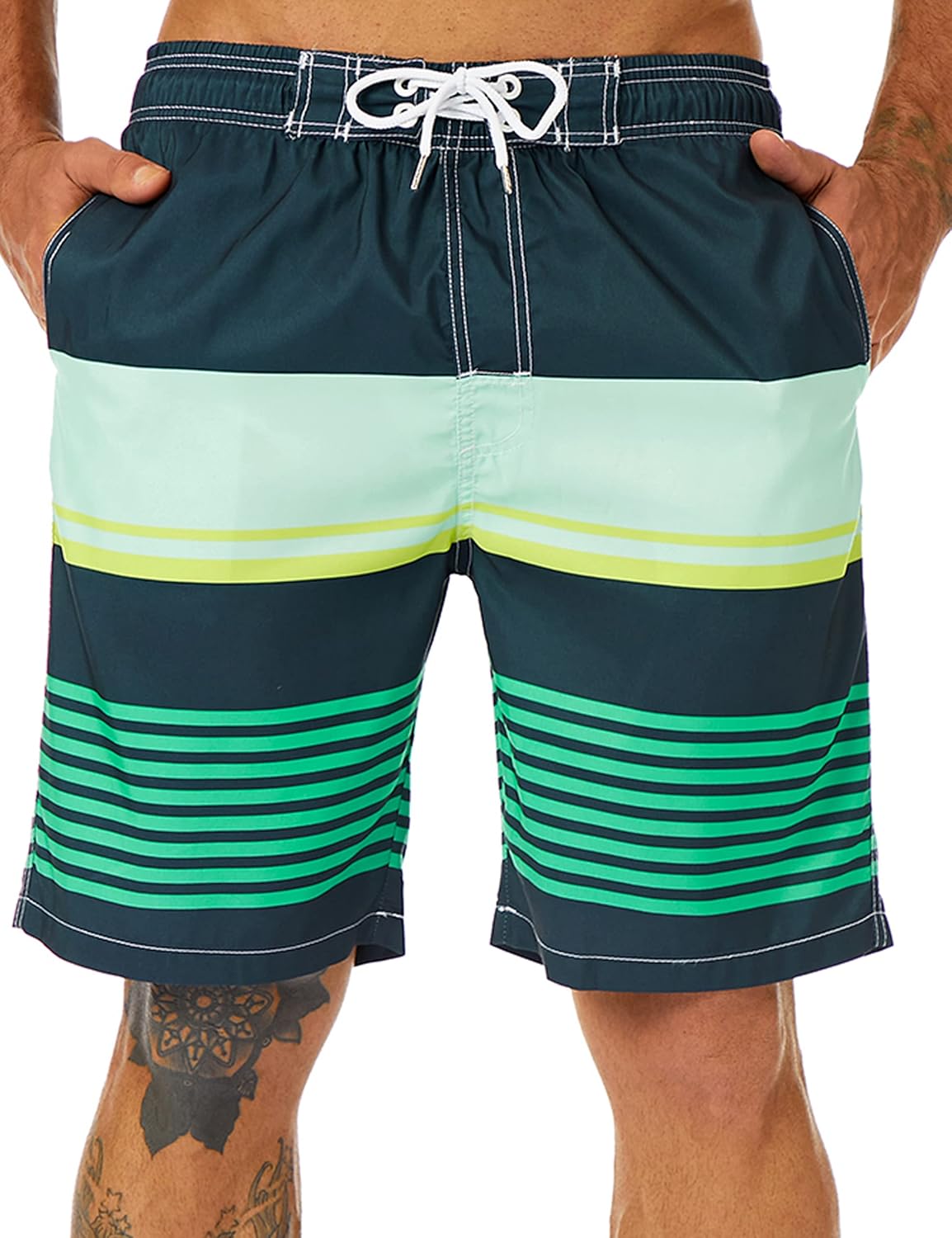 Bañador para hombre de secado rápido boardshorts para hombre, trajes de baño para hombre con forro de malla - Imagen 83 de 127