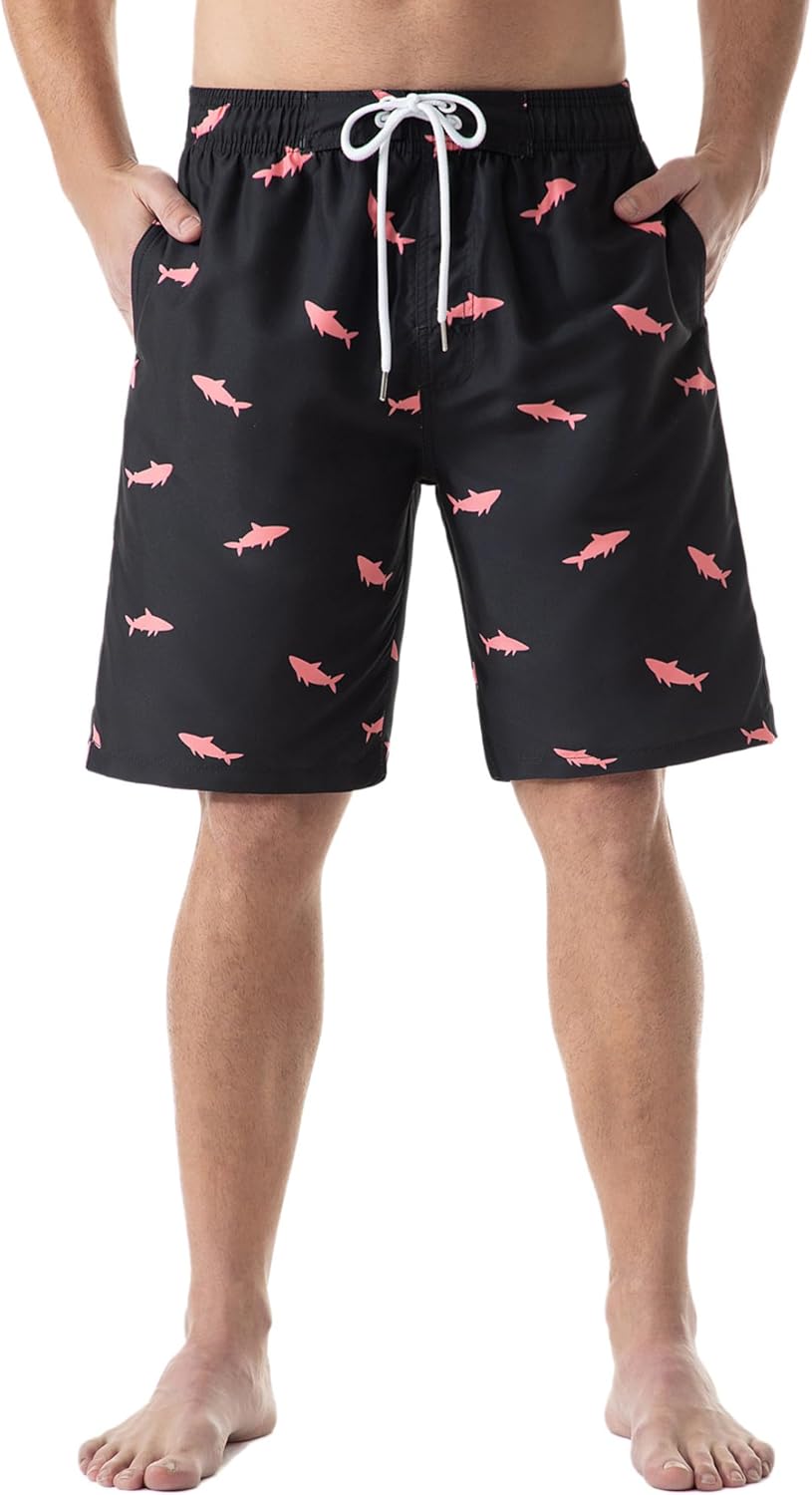 Bañador para hombre de secado rápido boardshorts para hombre, trajes de baño para hombre con forro de malla - Imagen 95 de 127