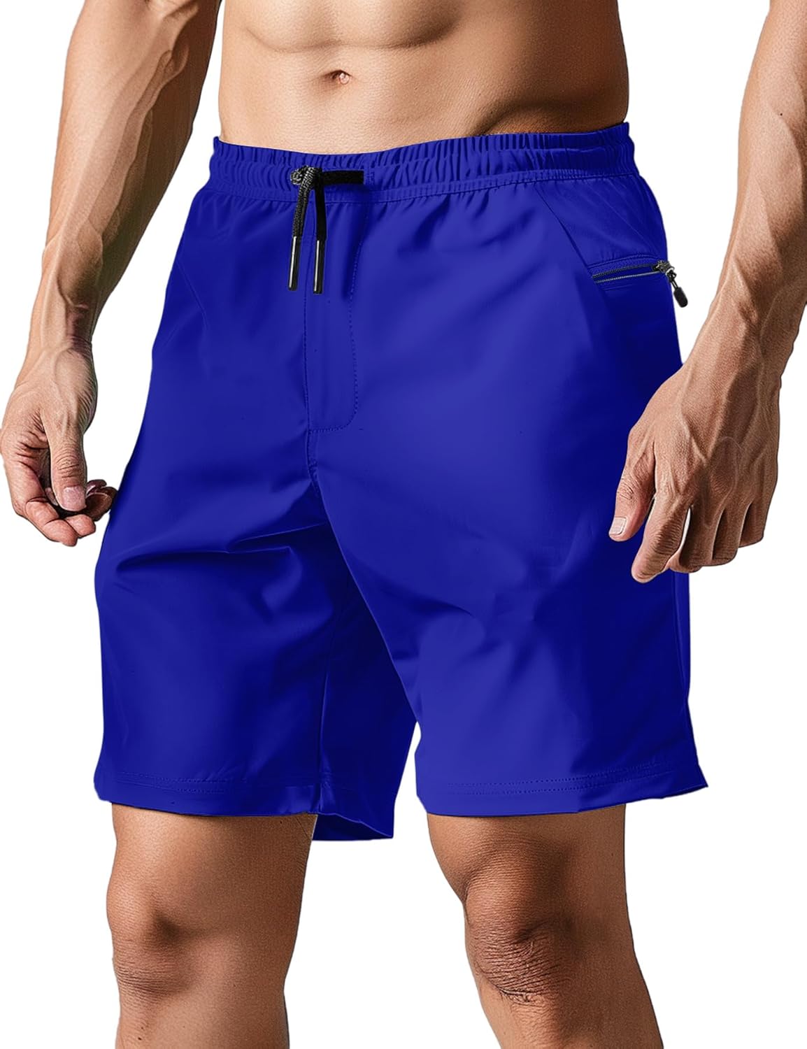 Herren Badehose Liner Boardshorts schnelltrocknend Badeshorts mit Reißverschlusstaschen - Bild 52 von 61