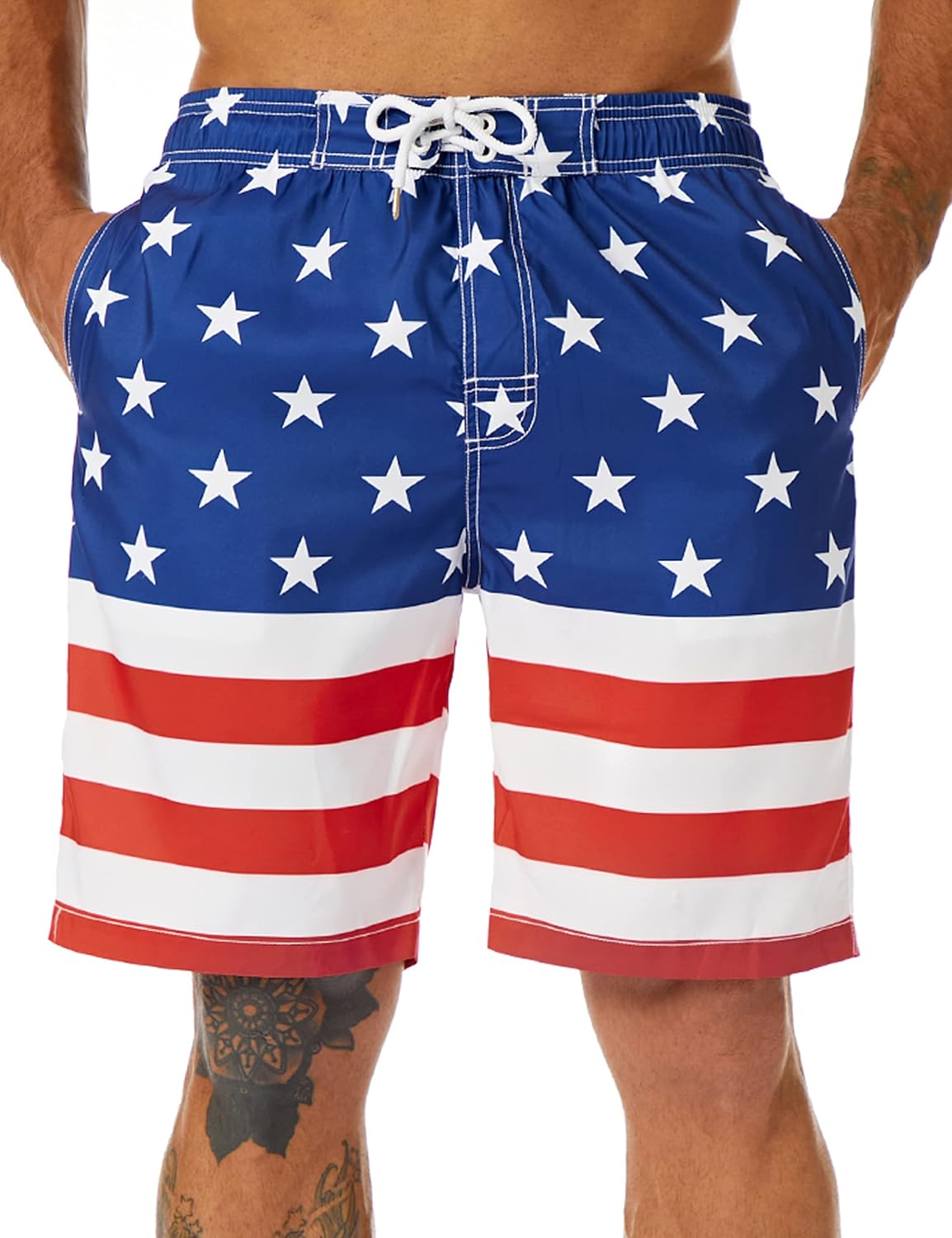 Bañador para hombre de secado rápido boardshorts para hombre, trajes de baño para hombre con forro de malla - Imagen 106 de 127