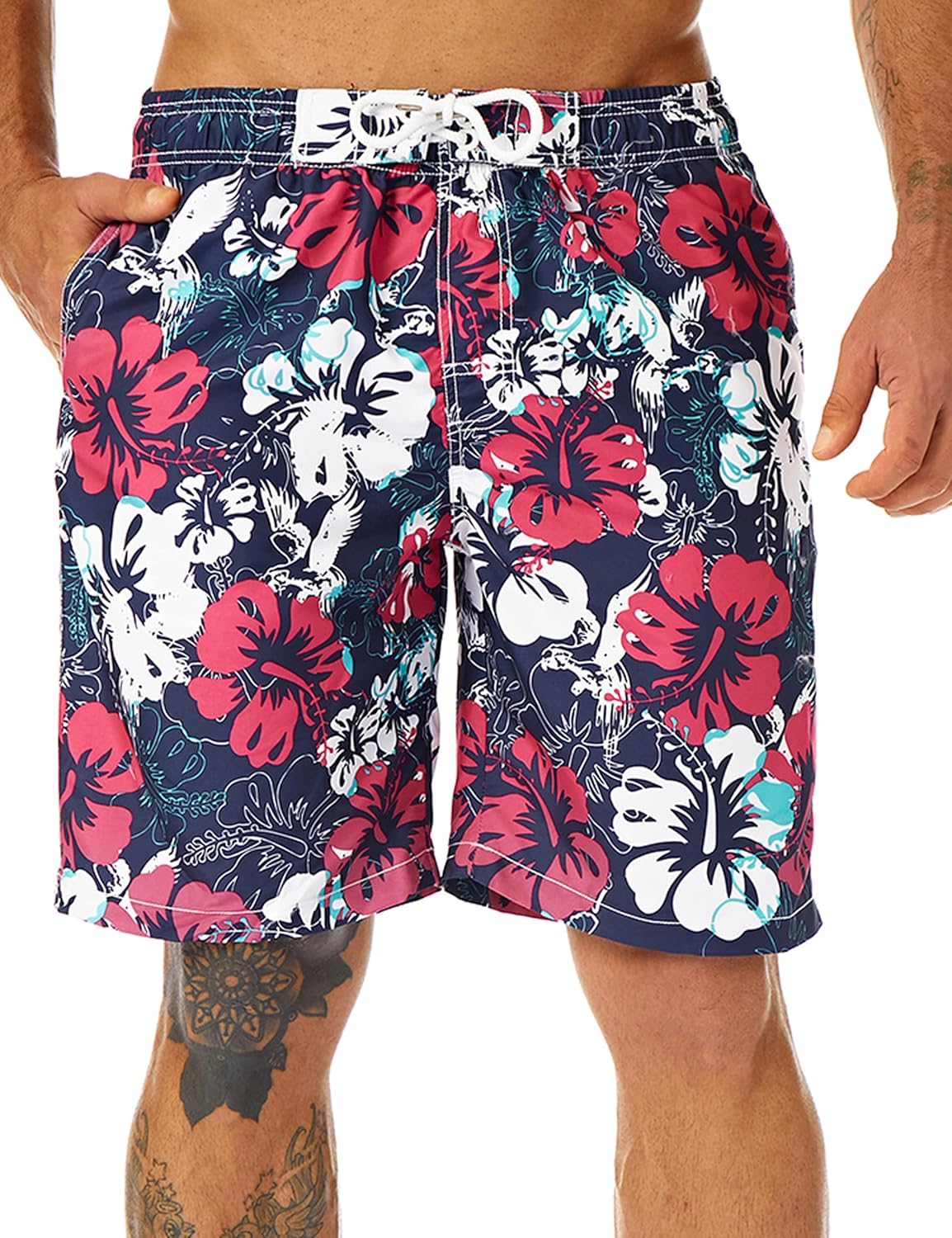 Bañador para hombre de secado rápido boardshorts para hombre, trajes de baño para hombre con forro de malla - Imagen 115 de 127