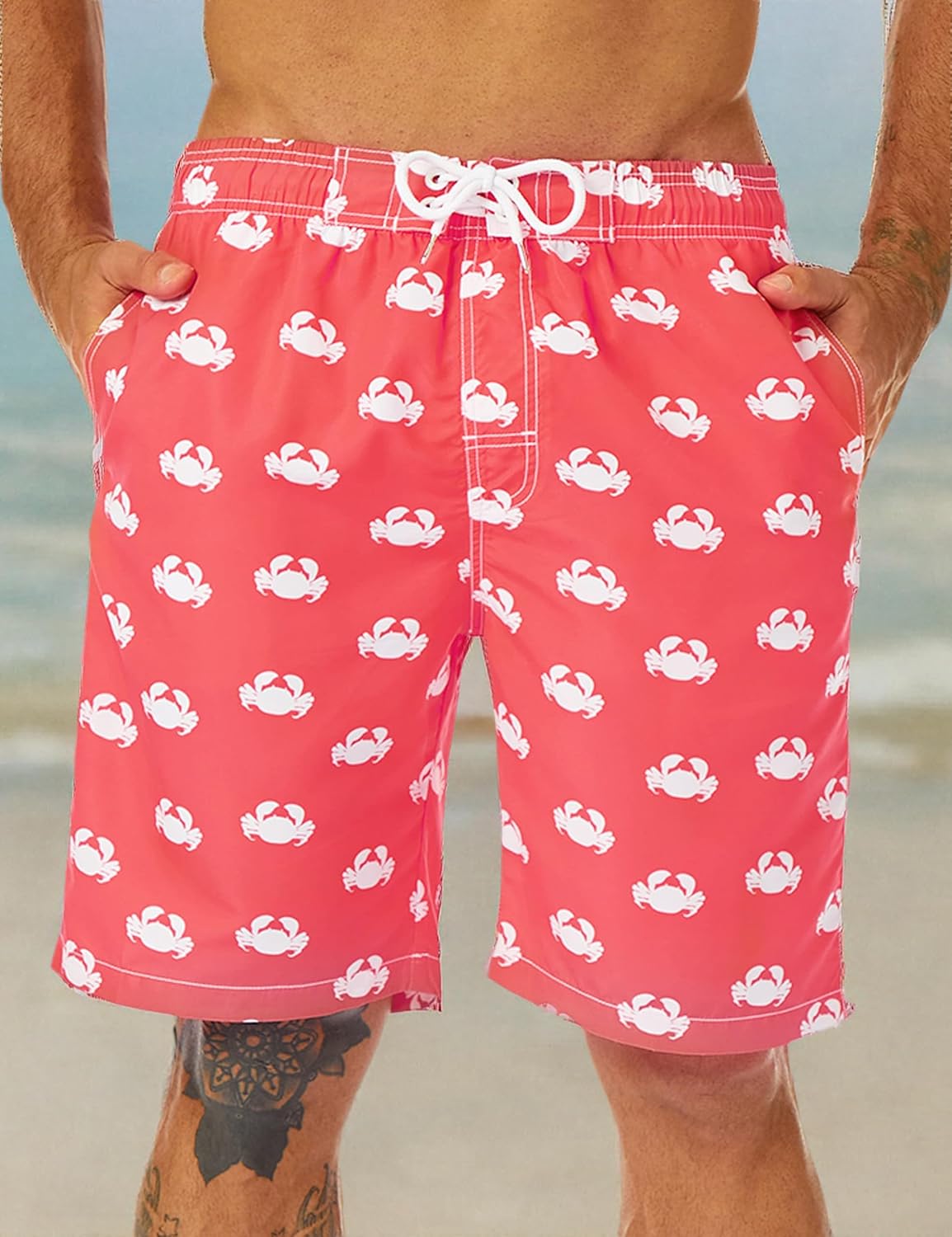 Bañador para hombre de secado rápido boardshorts para hombre, trajes de baño para hombre con forro de malla - Imagen 119 de 127