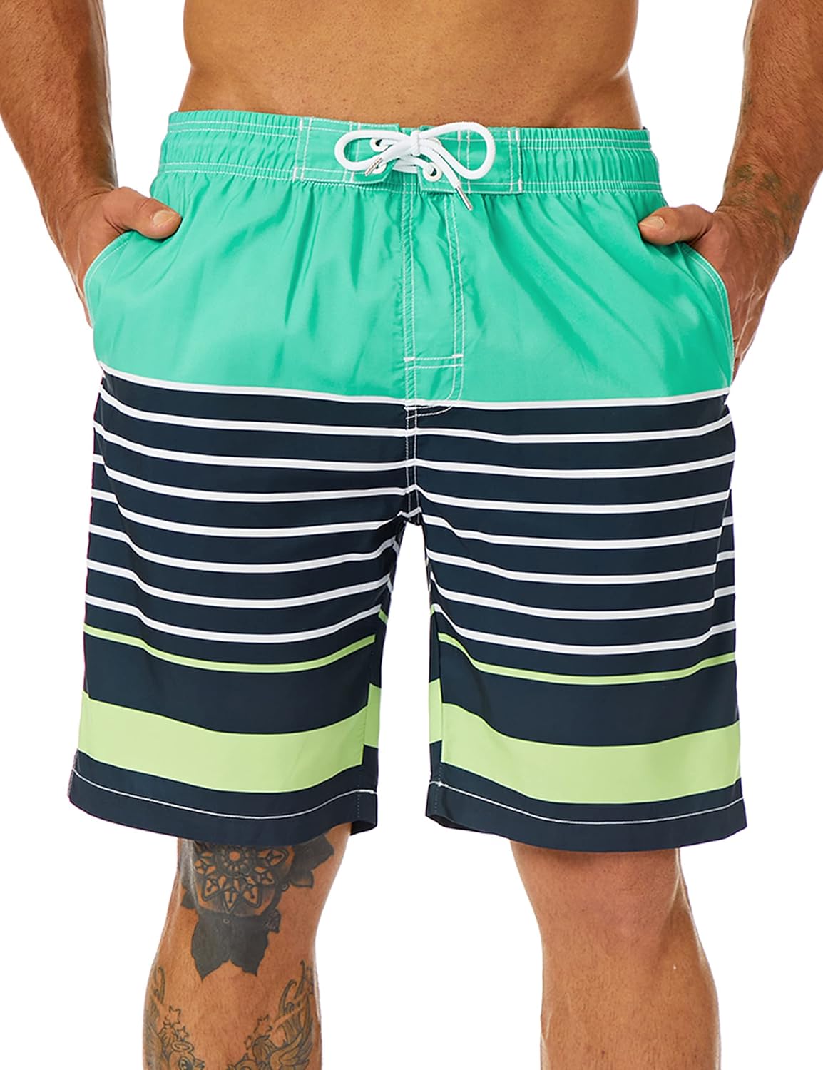 Bañador para hombre de secado rápido boardshorts para hombre, trajes de baño para hombre con forro de malla - Imagen 124 de 127