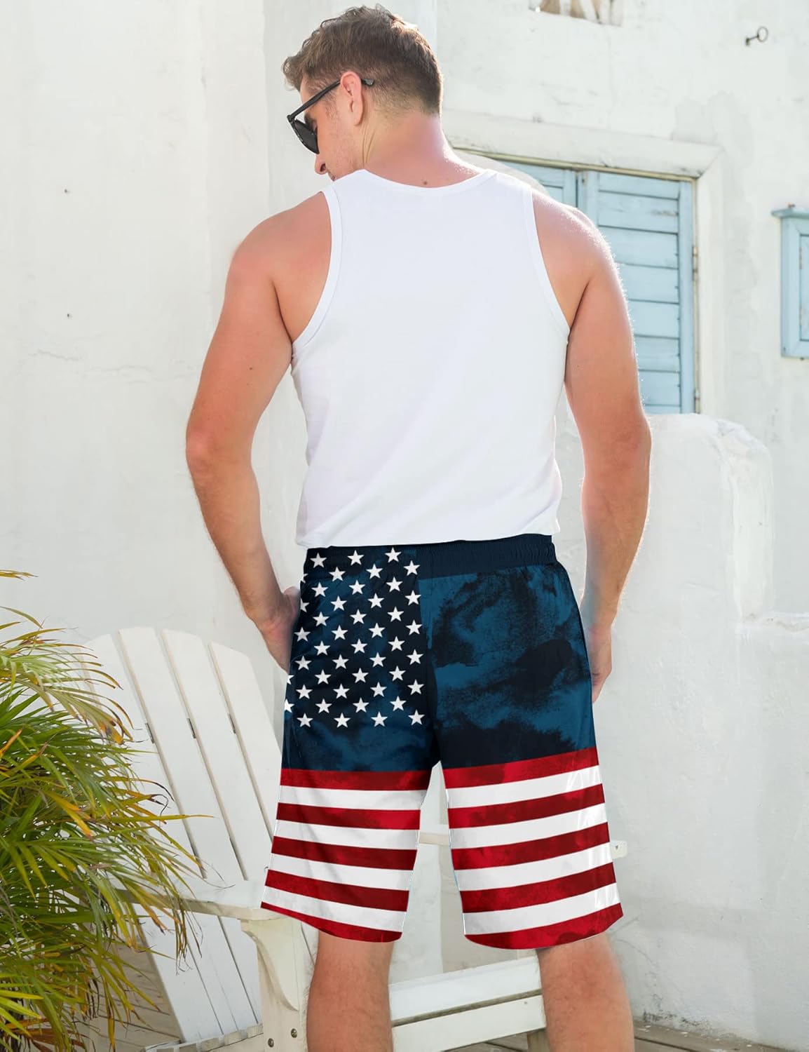 Mens Swim Trunks with Compression Liner 9'' Inseam Quick Dry Swimsuit Shorts - Picture 150 of 155