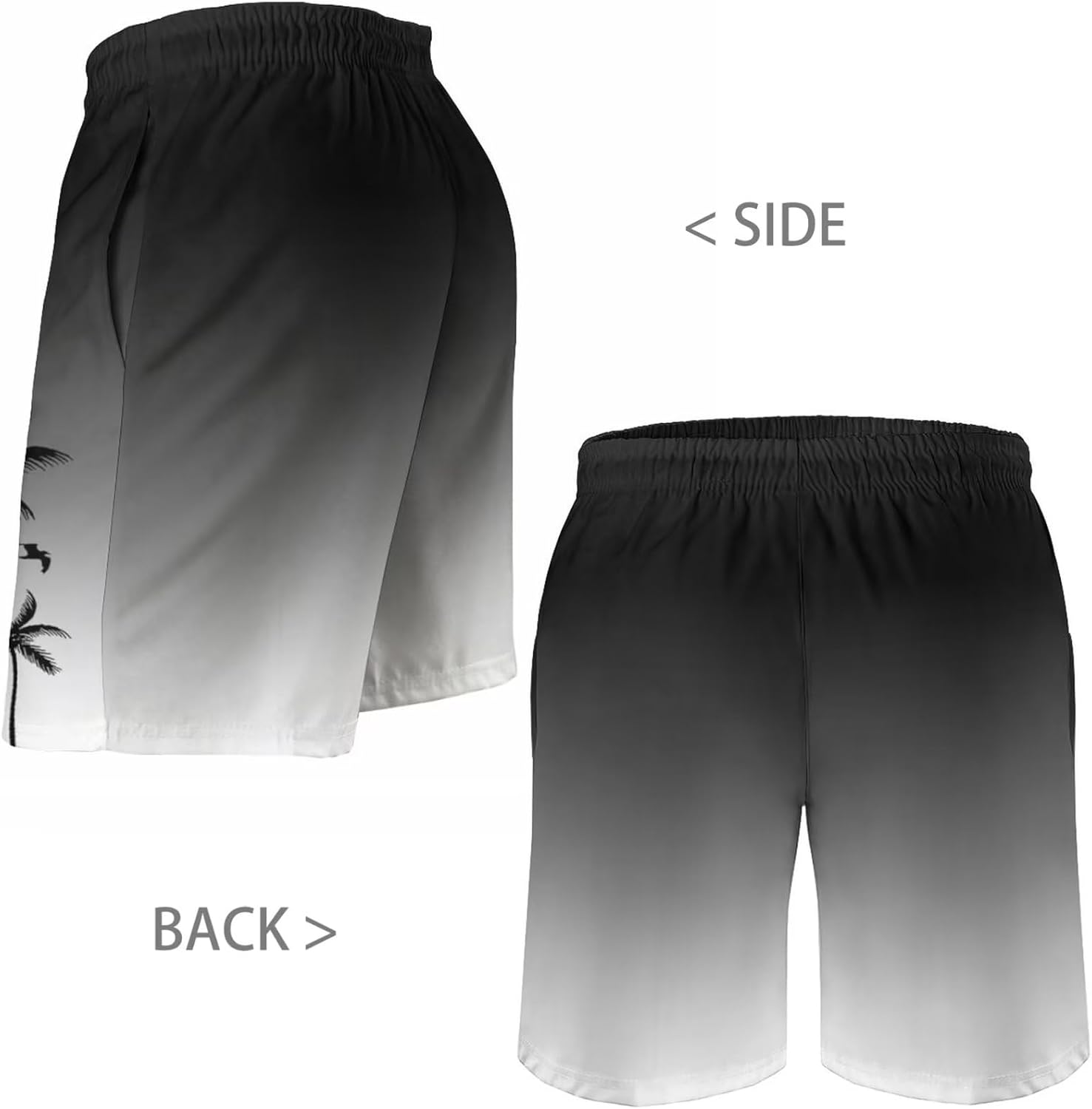 Men's Swim Trunk Hawaiian Mesh Lining Swimsuits Beach Shorts with Pockets - Picture 55 of 138