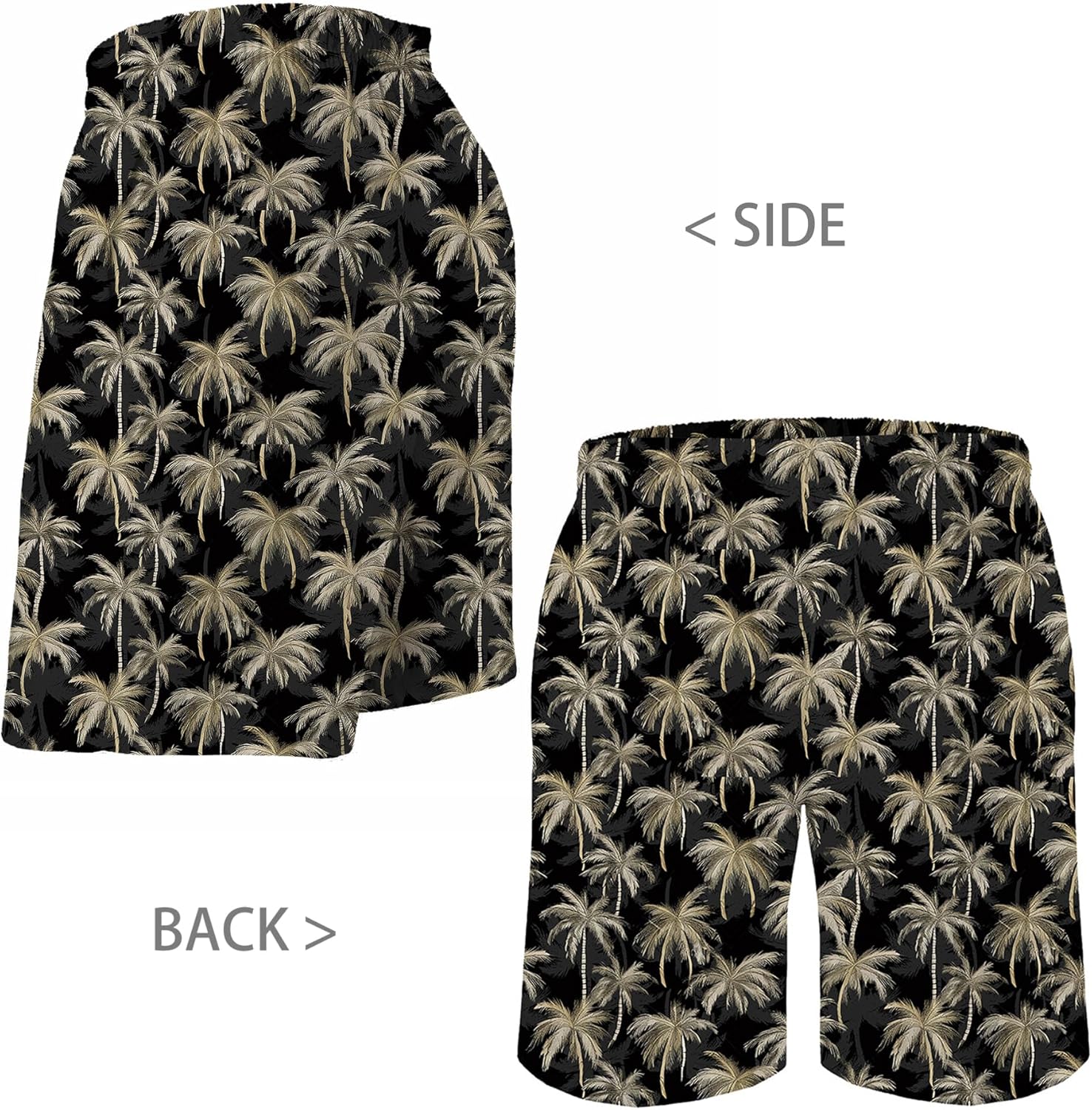 Men's Swim Trunk Hawaiian Mesh Lining Swimsuits Beach Shorts with Pockets - Picture 65 of 138