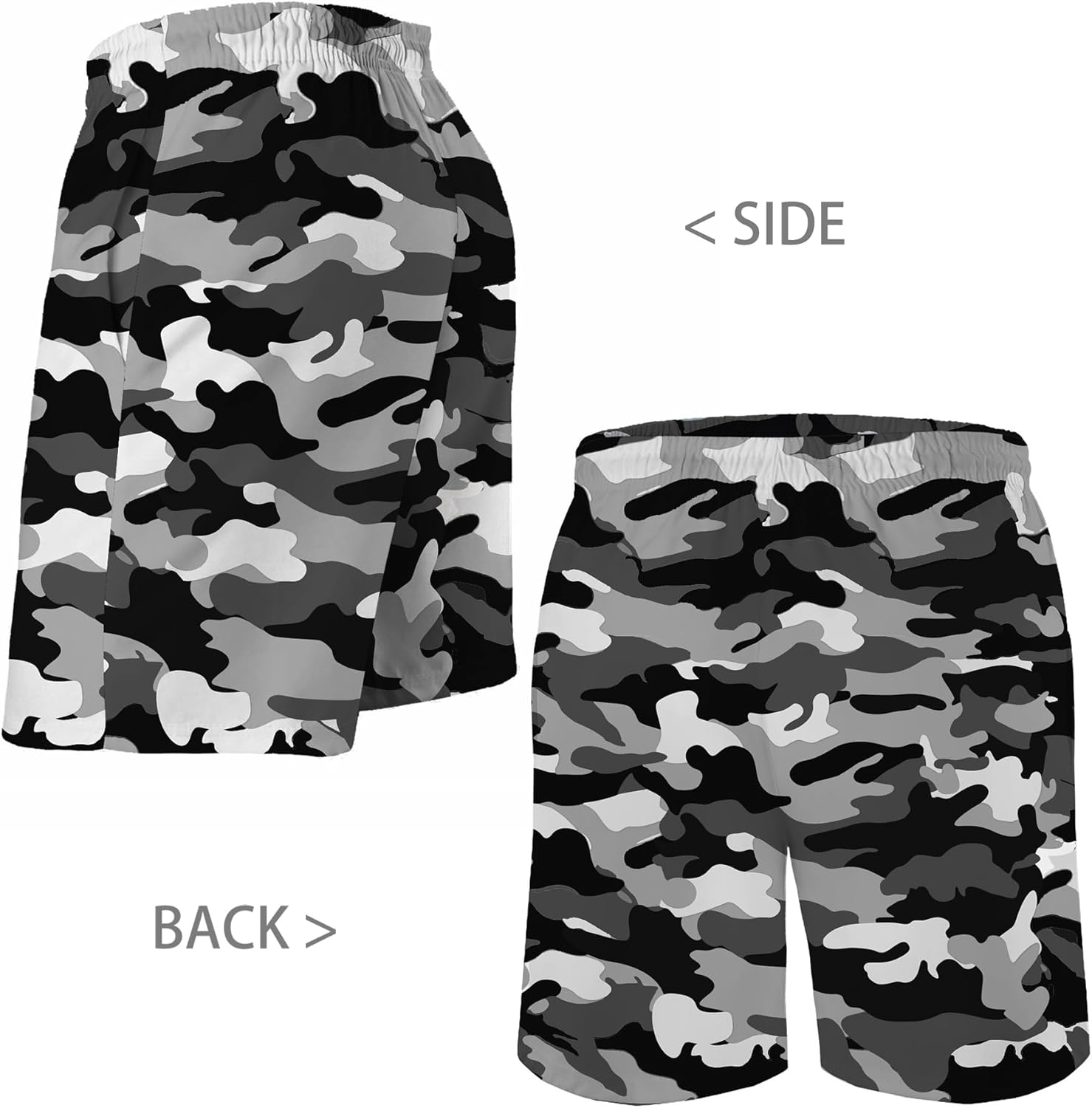 Men's Swim Trunk Hawaiian Mesh Lining Swimsuits Beach Shorts with Pockets - Picture 135 of 138