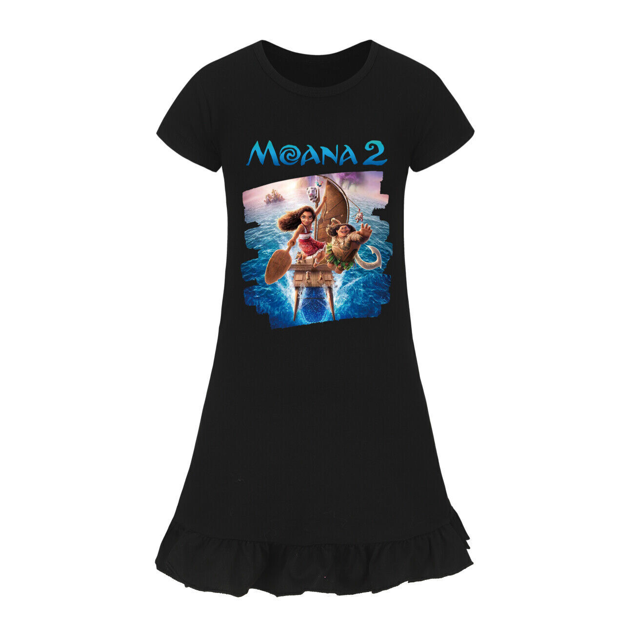 Kids Girls Moana Sleepwear Dress Kids Pyjamas Nightdress Nightwear Pjs 2-11 Year - Picture 54 of 61