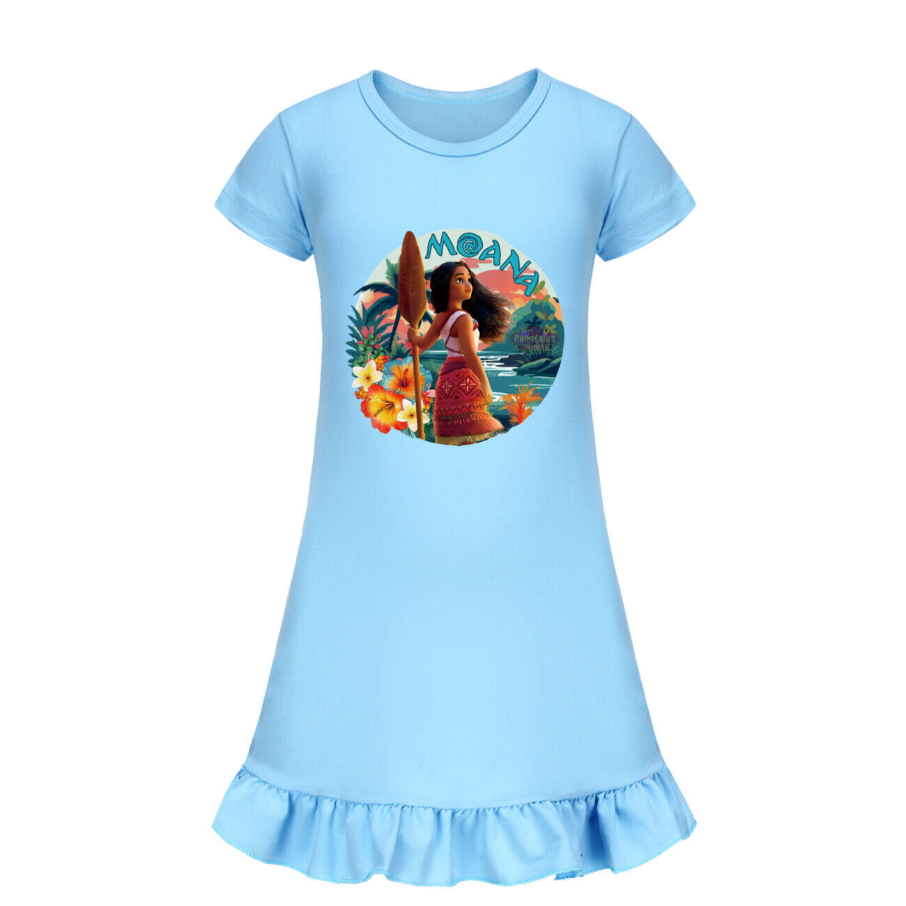 Kids Girls Moana Sleepwear Dress Kids Pyjamas Nightdress Nightwear Pjs 2-11 Year - Picture 58 of 61
