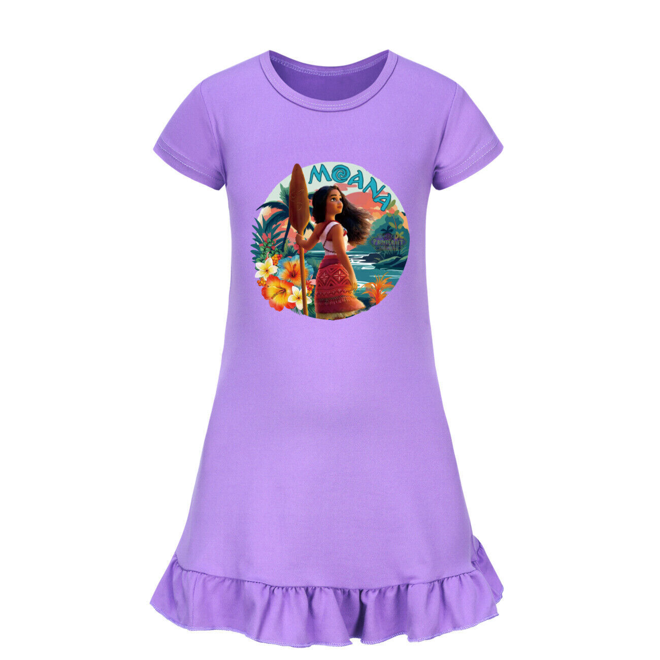 Kids Girls Moana Sleepwear Dress Kids Pyjamas Nightdress Nightwear Pjs 2-11 Year - Picture 60 of 61