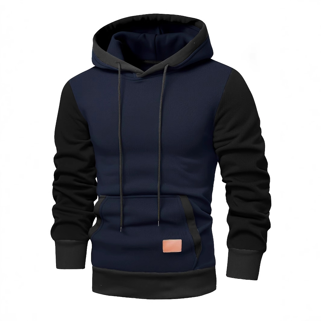 Sudadera con capucha de moda color retazos para hombre más polar ropa deportiva informal sudaderas - Imagen 26 de 27