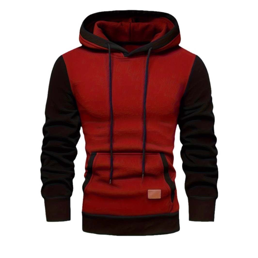 Sudadera con capucha de moda color retazos para hombre más polar ropa deportiva informal sudaderas - Imagen 24 de 27