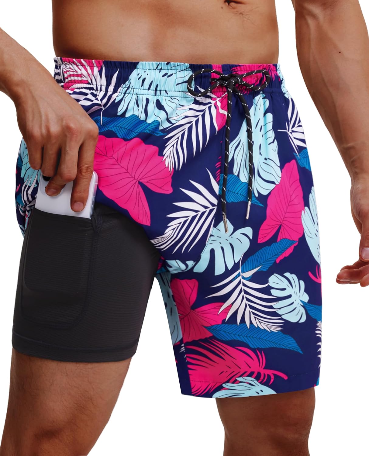 Herren Badehose mit Innenfutter Badeshorts schnelltrocknend Badeanzüge mit Taschen - Bild 30 von 138